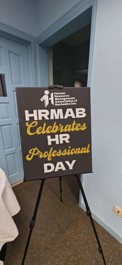 Sign reading HRMAB Celebrates HR Professional Day on an easel